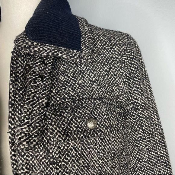 Laundry by Shelli Segal Belted Tweed Trench Coat Jacket 14 - Picture 7 of 10